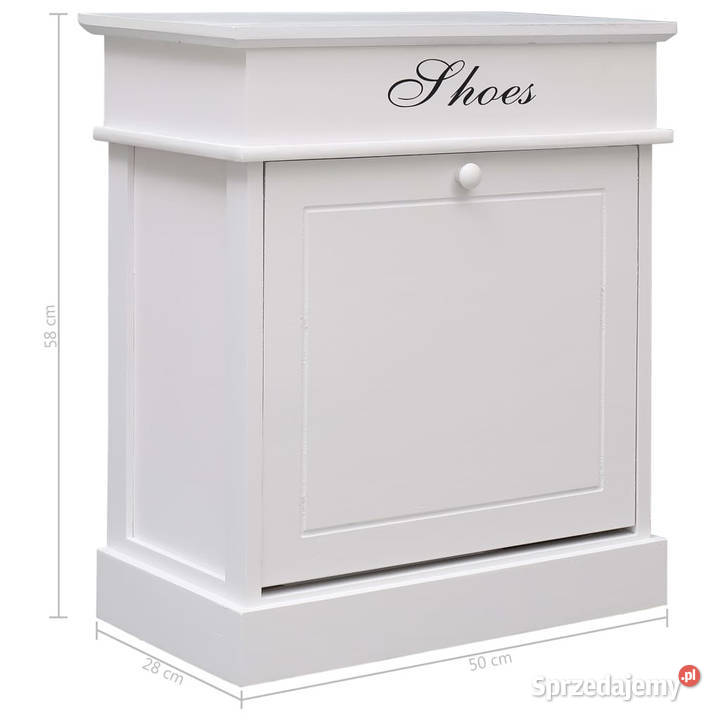 Szafka na buty biała 50 x 28 x 58 drewno mazowieckie Warszawa