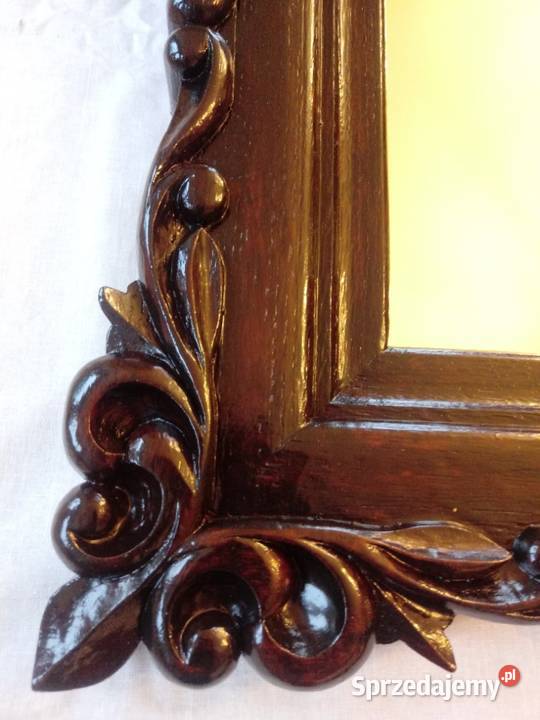 lustro rzeźbiona rama mazowieckie Piotrówek