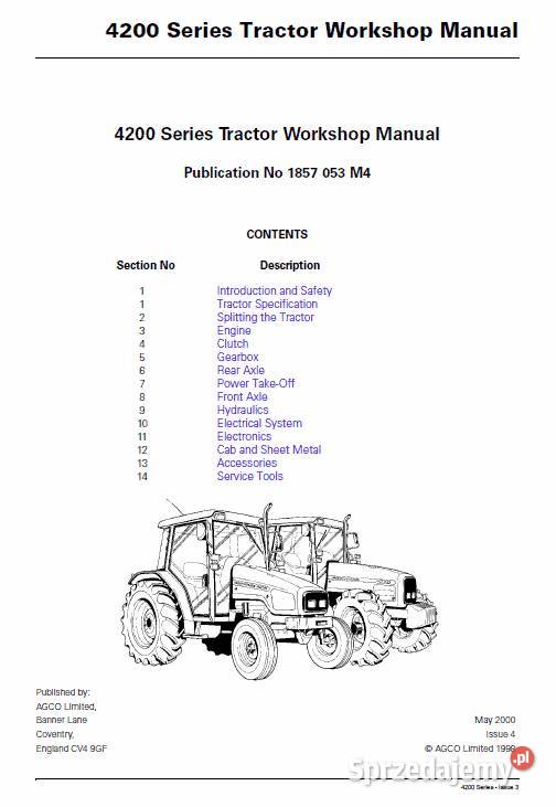 Massey Ferguson 4255 4260 4270 instrukcja motoryzacja, transport Kielce
