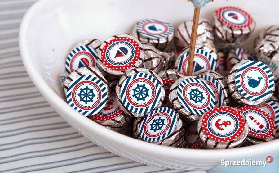 Marynarz granat szablony urodziny słodki stół Pozostałe Poznań