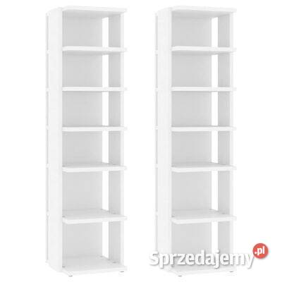 vidaXL Szafki na buty 2 białe 275x27x102