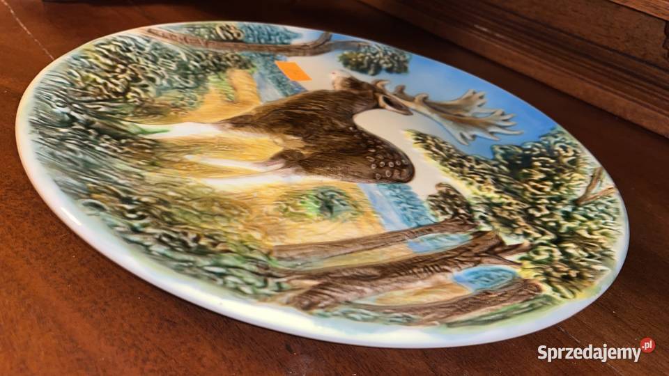 Patera z jeleniem Syg Numeryczna Dekor jest Gdańsk