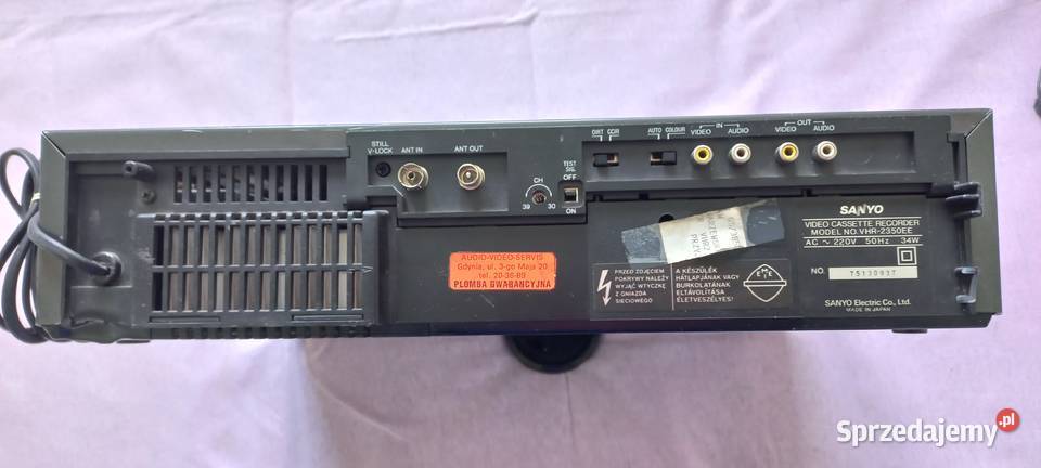 Videorecorder Sanyo VHR2350 EE Trąbki Wielkie sprzedam