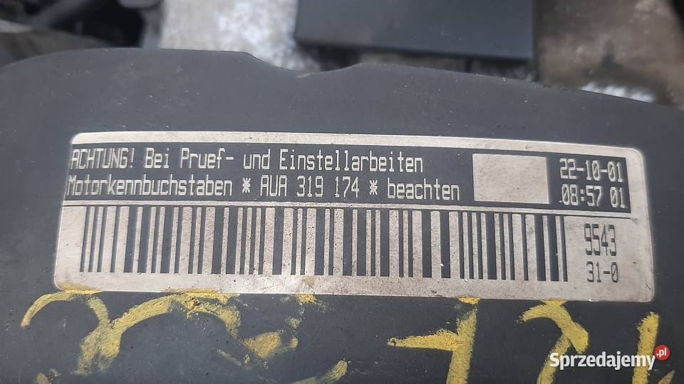 silnik kompletny vw golf 4 IV AUA 127 audi a2 Dębno