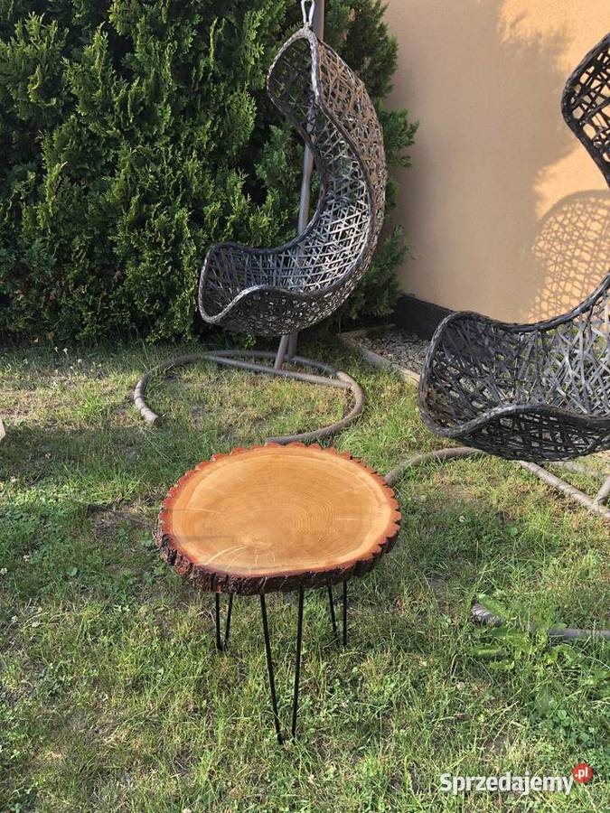 Stolik kawowy dębowy plaster dębu 50cm Stoliki kawowe i ławy wielkopolskie Grabów nad Prosną