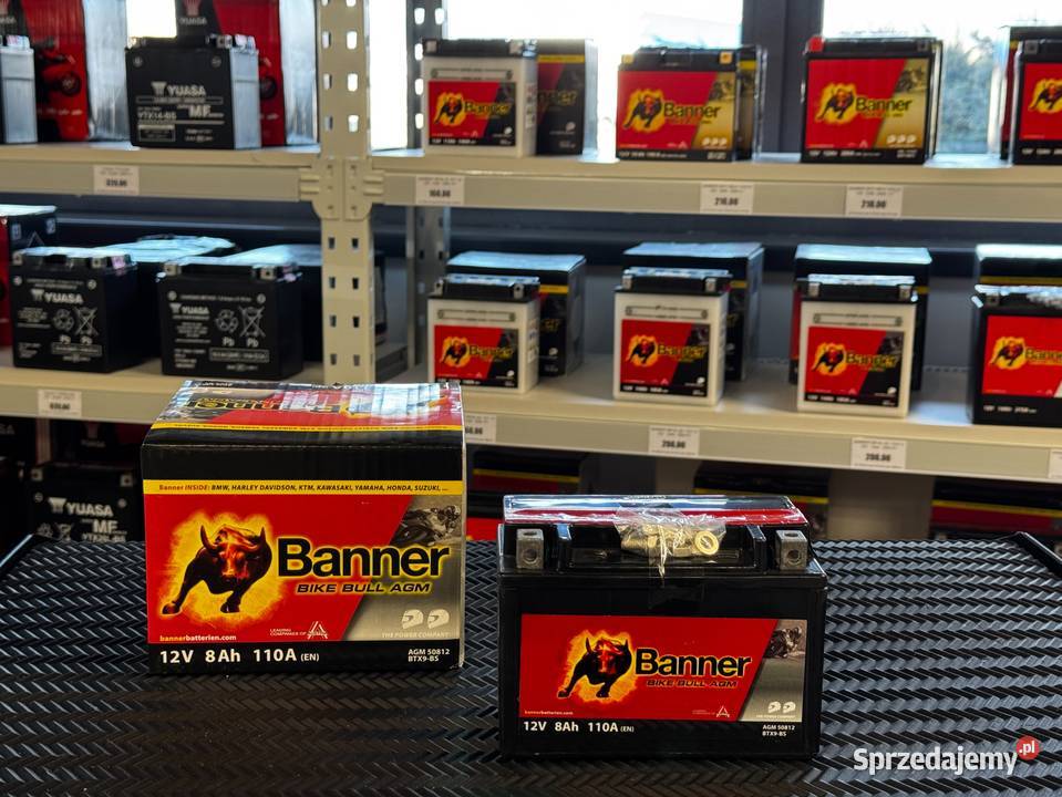 Akumulator BTX9BS 12V 8Ah BANNER 50812 Jasło