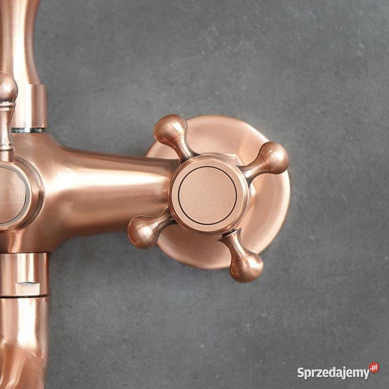Bateria wannowa ścienna różowe złoto COPPER 1 Chmielnik
