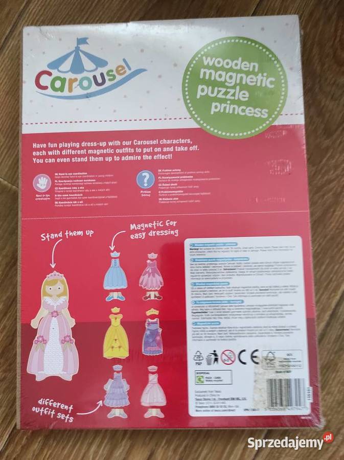 3 Nowe zafoliowane puzzle magnetyczne drewniane łódzkie Łódź