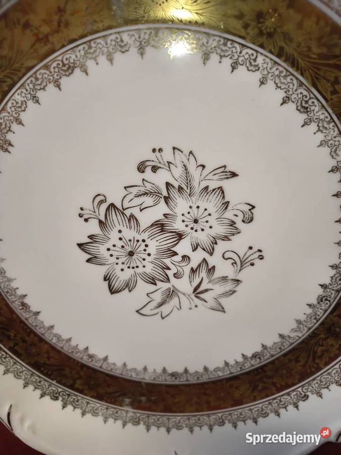 Antyczna patera porcelanowa Carl Tielsch Sorau Porcelana i szkło Chorzew