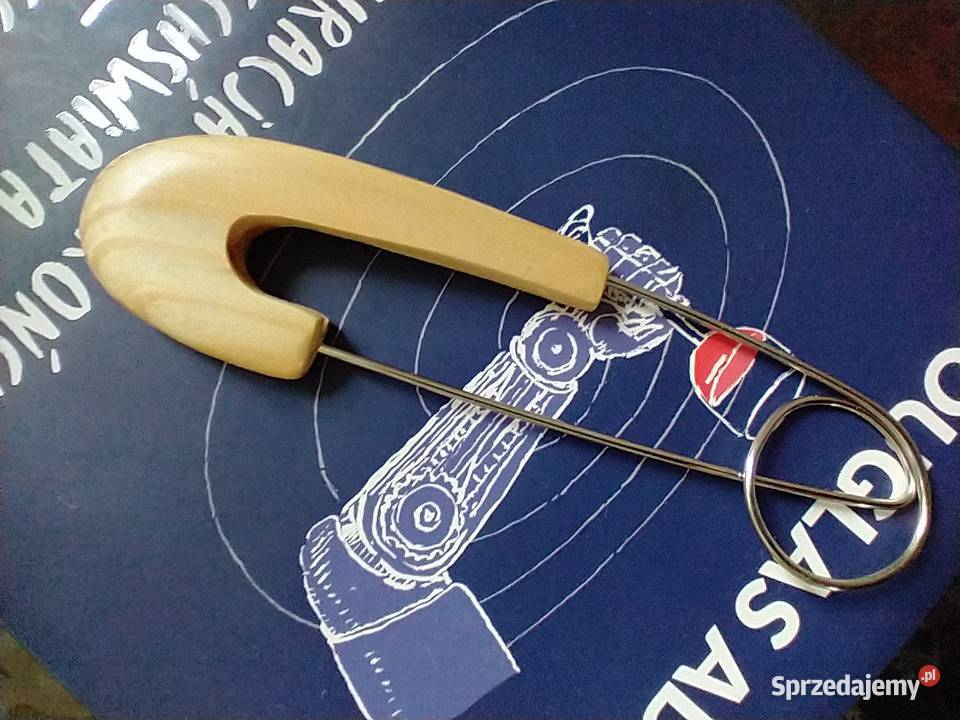 Broszka agrafka drewno rękodzieło metaloplastyka Rękodzieło Łódź
