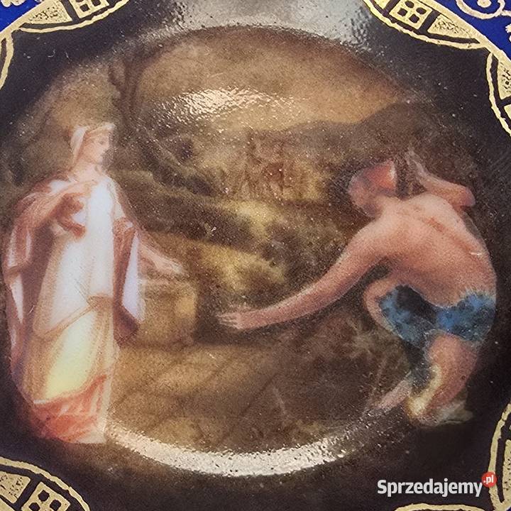 Luksusowa filiżanka z mitologicznymi scenkami Bronisze