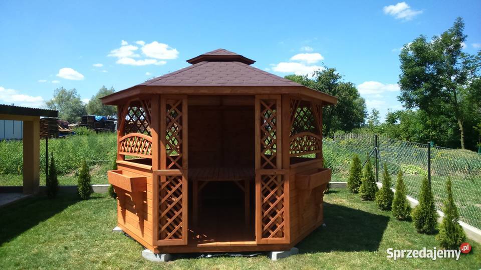 Altany ogrodowe sześciokątne drewniane Wrocław