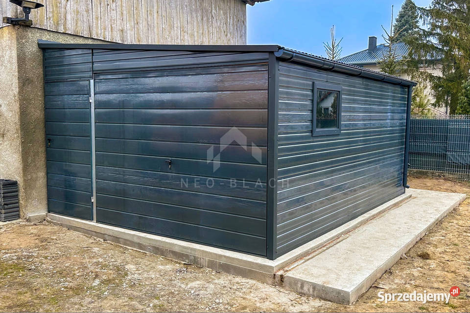Garaż Blaszany 4x45m Brama uchylna Drzwi Okno sprzedam