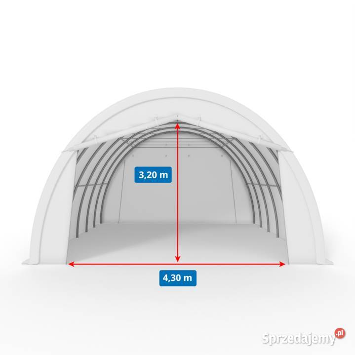 Hala namiotowa łukowa 61x128m PVC 750gm