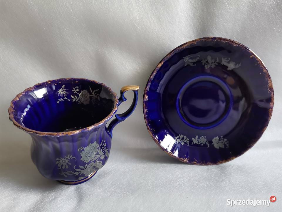 Stara filiżanka porcelana kobaltowa Chodzież Katowice