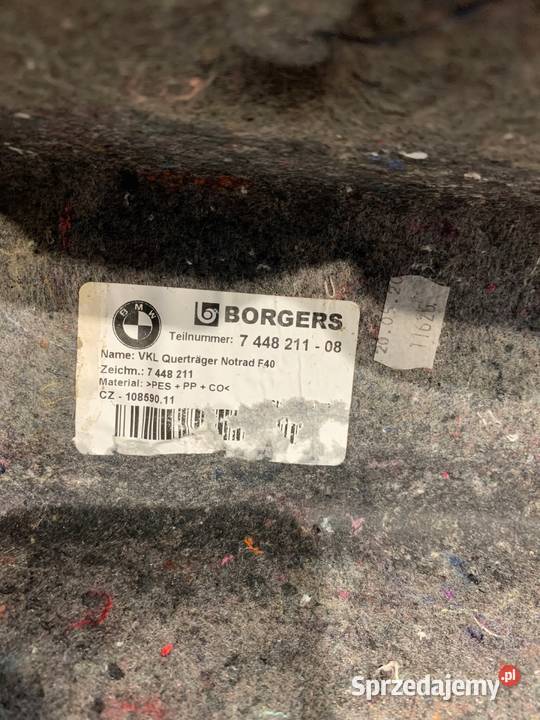BMW F40 OBUDOWA BELKI PODŁOGI BAGAŻNIKA