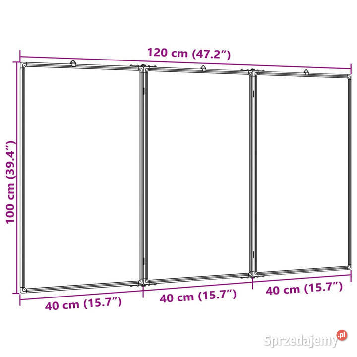Tablica magnetyczna składana 120x100x17 Warszawa