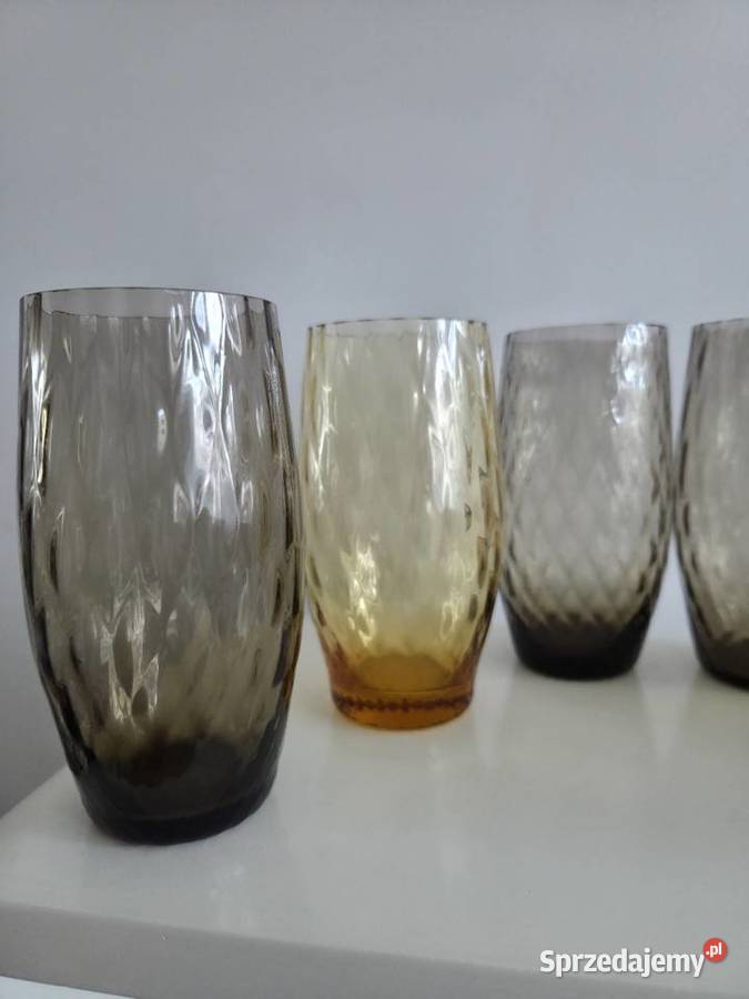 Szklanki PRL vintage Poznań