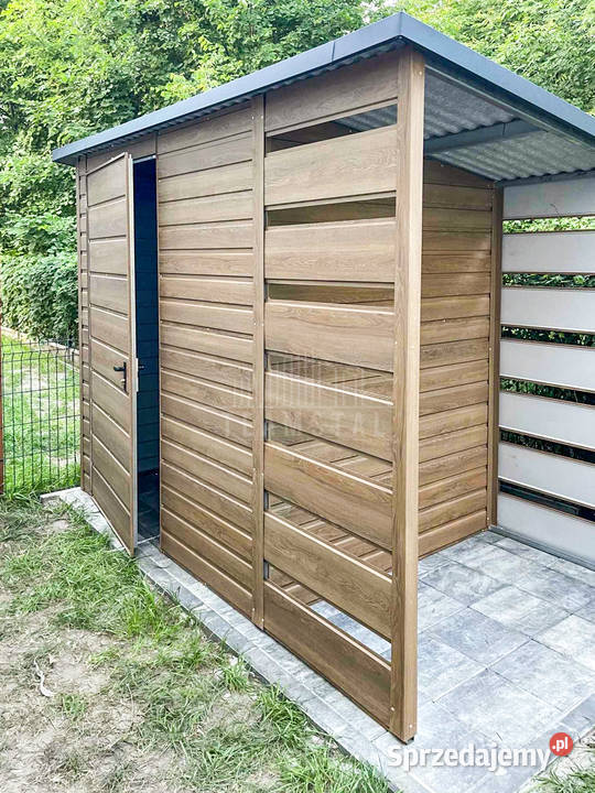 Schowek domek ogrodowy 2x2m wiata 08m drzwi Iława
