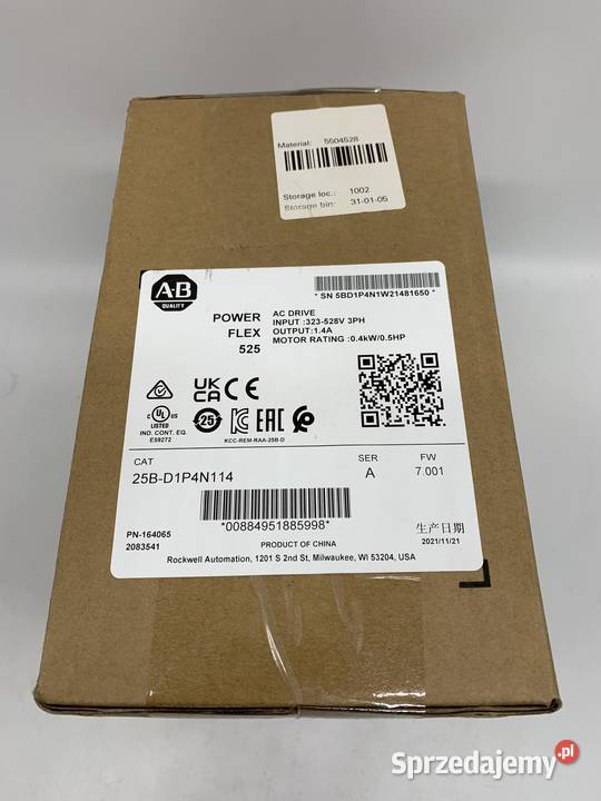 Allen Bradley 25BD1P4N114 Inverter 3f 04kW mazowieckie Warszawa