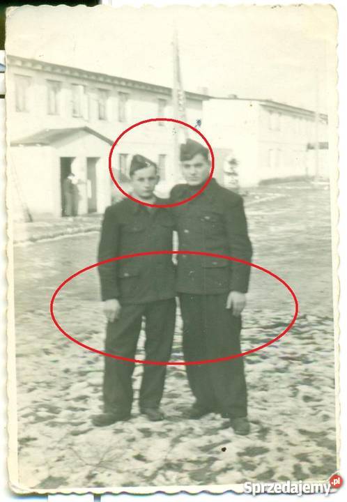 Żołnierze rekruci koszary kwatera lata 40te Ostrów Wielkopolski