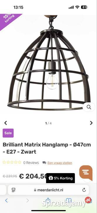 Wielka lampa 130 metaloplastyka Brillant made in