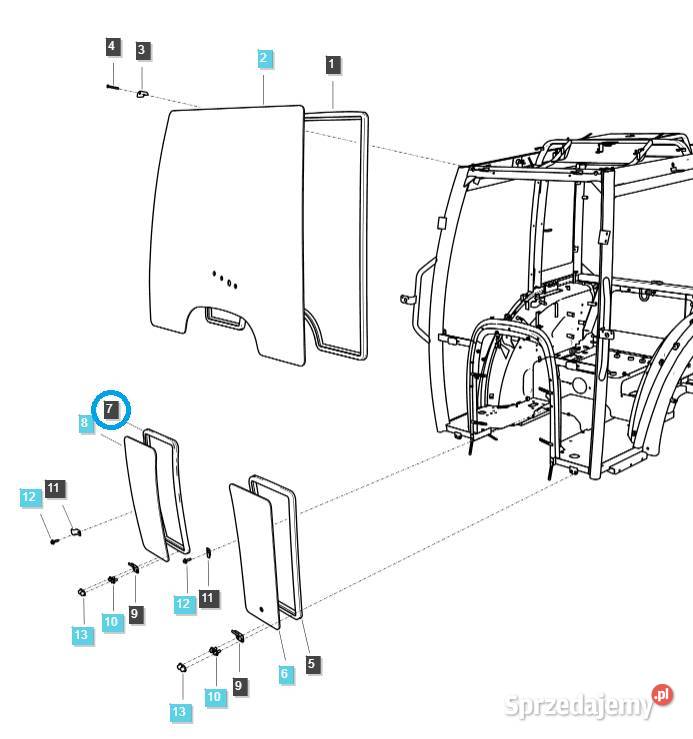 Uszczelka szyby kabiny dolna TRG863 LS Tractor podkarpackie Tajęcina