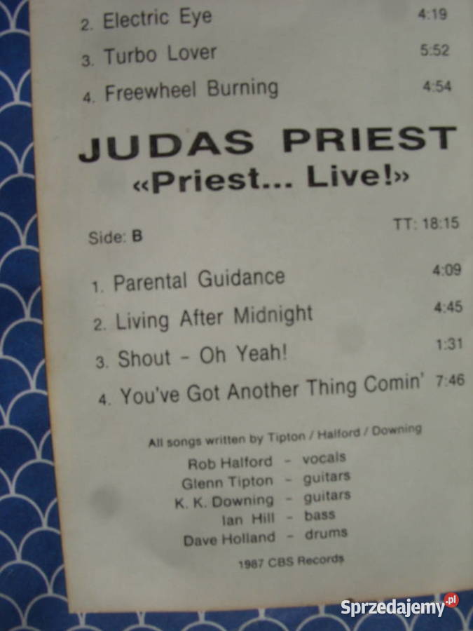 Kasety JUDAS PRIESTPRIESTLIVE 1987 Wołów