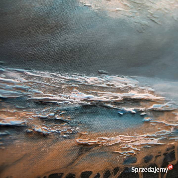 Burzowe niebo nowoczesny pejzaz morski obraz