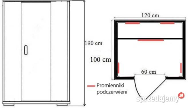 Sauna Infrared Malaga promienniki kwarcowe 2 Dom i Ogród