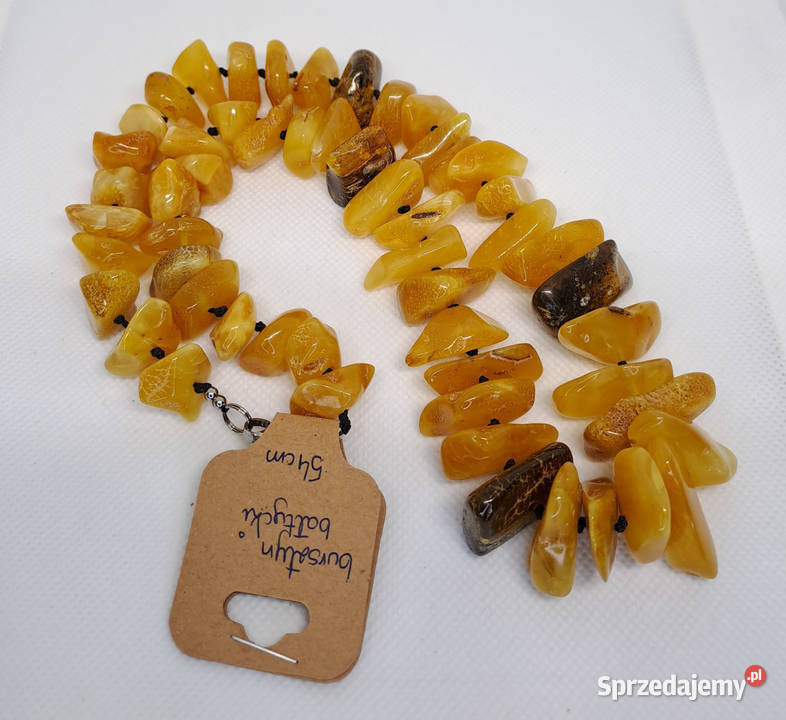 Korale z bursztynu bursztyn bałtycki supełkowany mazowieckie