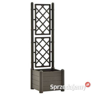 vidaXL Skrzynia na rośliny z trejażem 43x43x142 mazowieckie Warszawa sprzedam