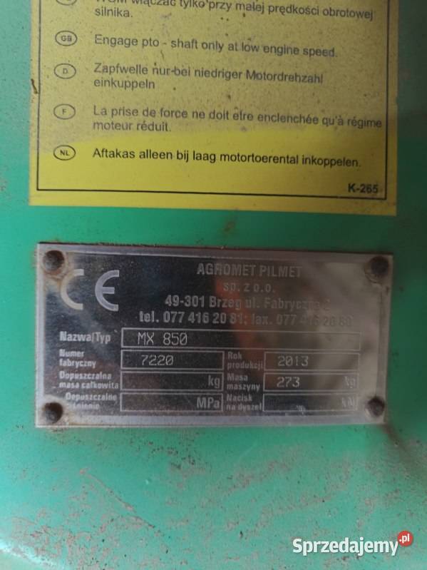 Rozsiewacz do nawozów unia brzeg 850 Uchanie sprzedam