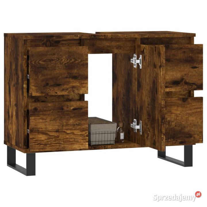 Szafka łazienkowa przydymiony dąb 80x33x60