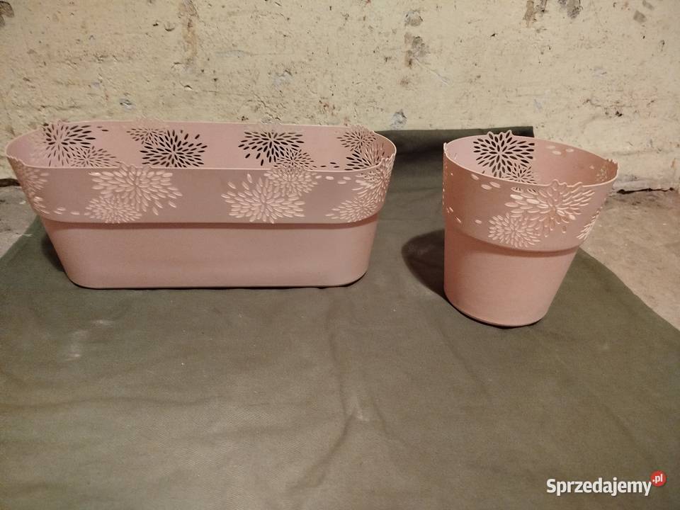 Osłonki na kwaitki Komplet różowy