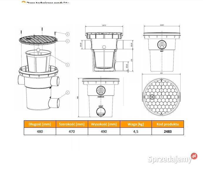 FILTR WODY DESZCZOWEJ ZEWNĘTRZNY 400 Wrocław
