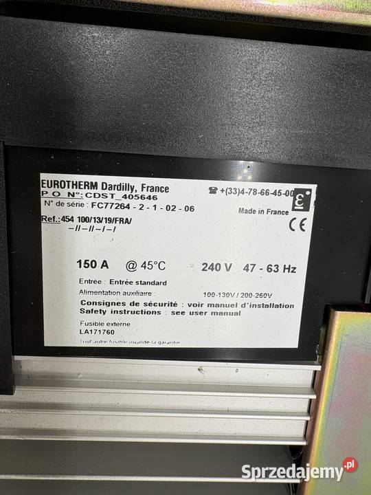 Eurotherm Power Controller 454001319FRA mazowieckie Warszawa
