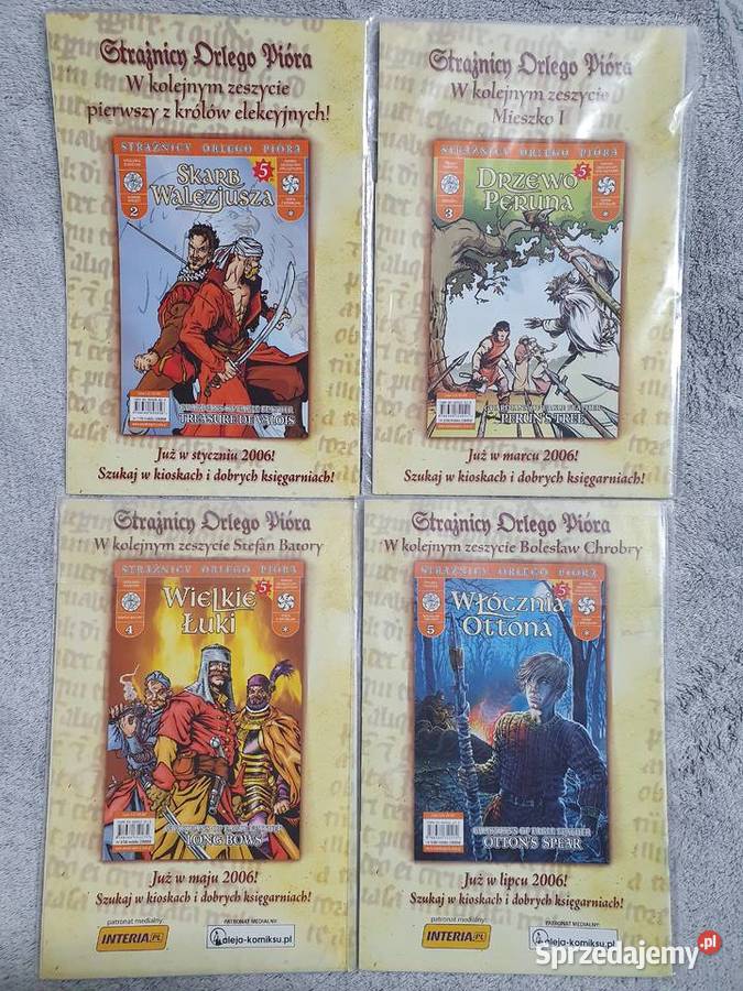 Strażnicy Orlego Pióra 4 komiksy historyczne sprzedam