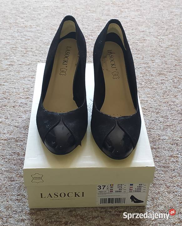 Eleganckie czarne czółenka firmy Lasocki 37 Warszawa