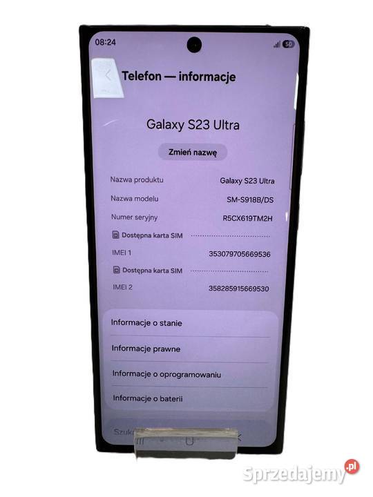 Smartfon Samsung Galaxy S23 Ultra 8GB 256 GB 5G Elbląg sprzedam