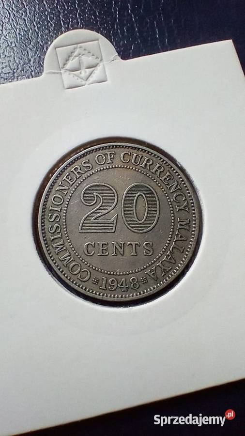 Stare monety 20 cent 1948 Malaje