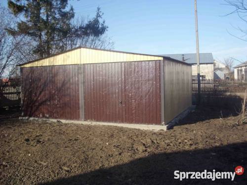 Garaż Blaszany 6x6 Garaże Blaszane Dwuspadowy Solidny Kolor Alwernia