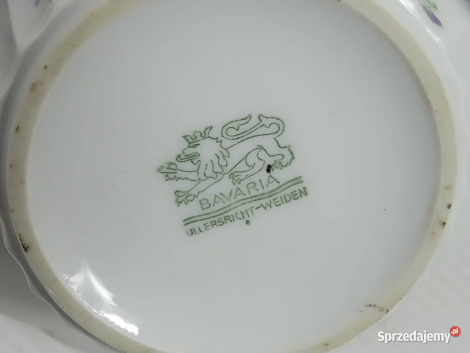 Porcelainowy koszyczek miseczka z uchem Bavaria Biłgoraj