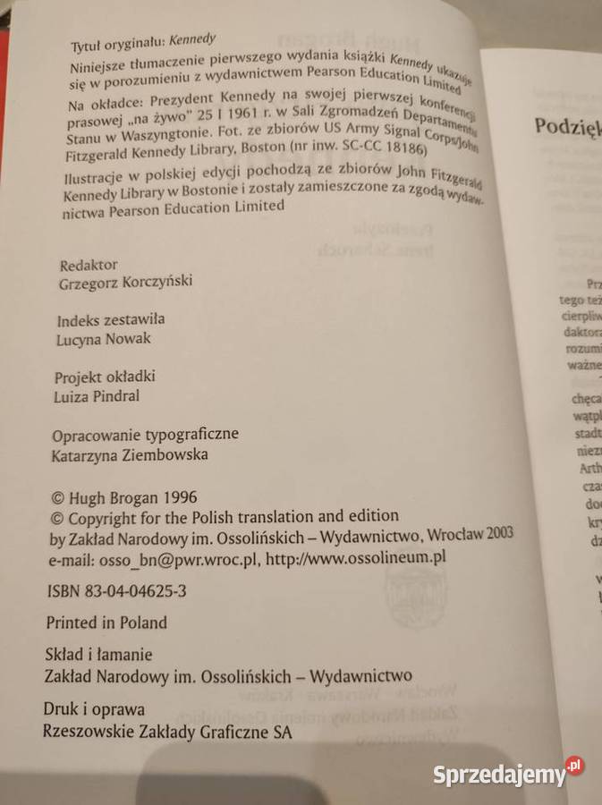 John Fitzgerald Kennedy Hugh Brogan Kielce