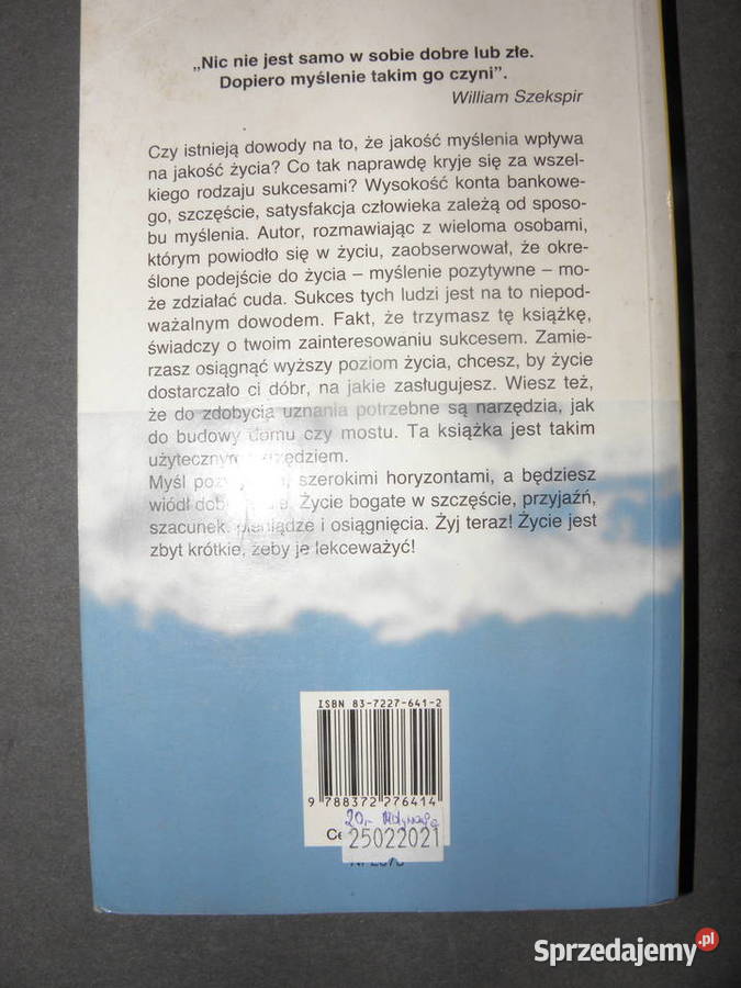 Pozytywne myślenie drogą do sukcesu David J małopolskie Andrychów