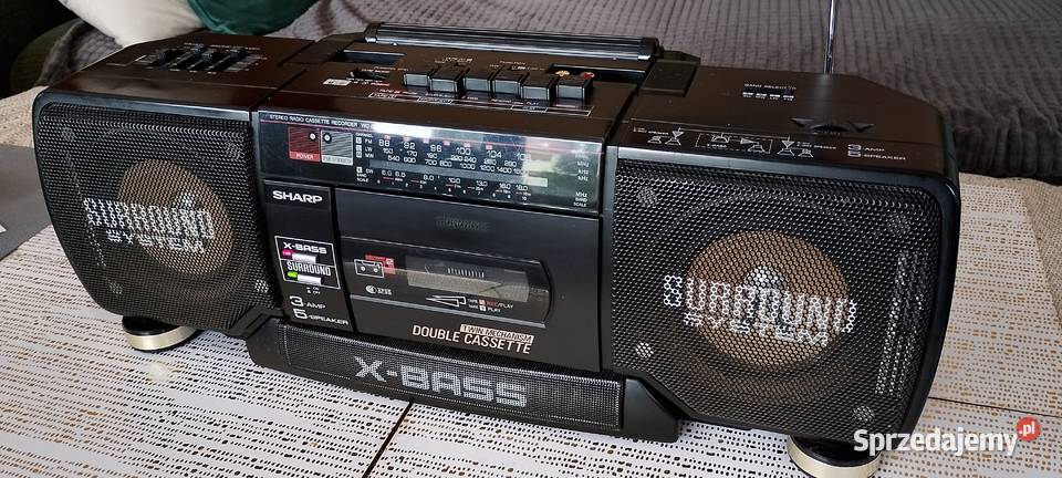 Kultowy Boombox SHARP WQT352H Vintage 90s Stan kujawsko-pomorskie Wąbrzeźno