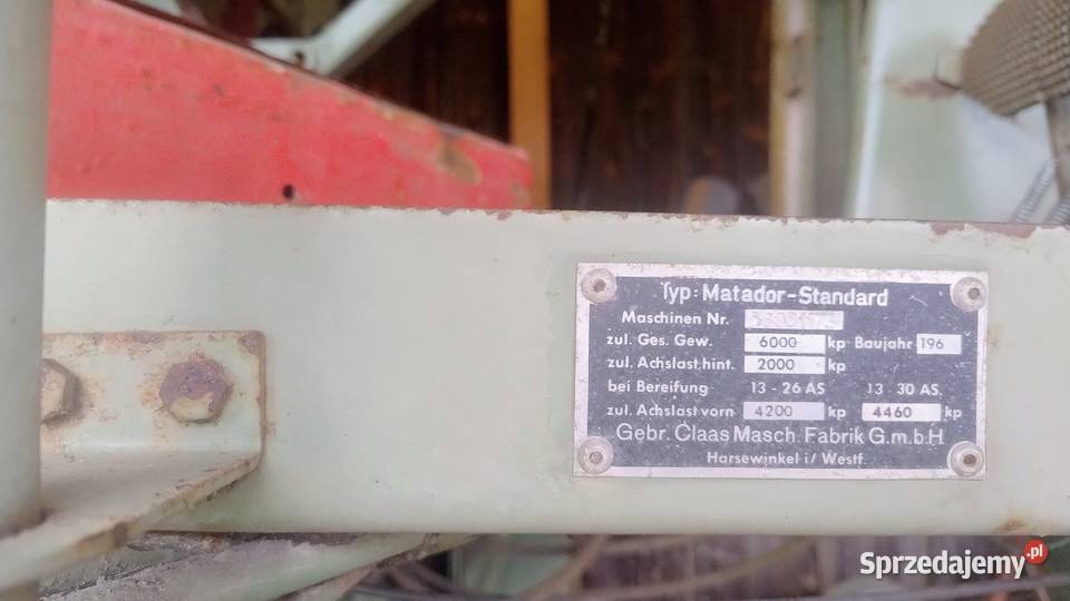 Sprzedam kombajn Class Matador Standard Claas pomorskie Bytów