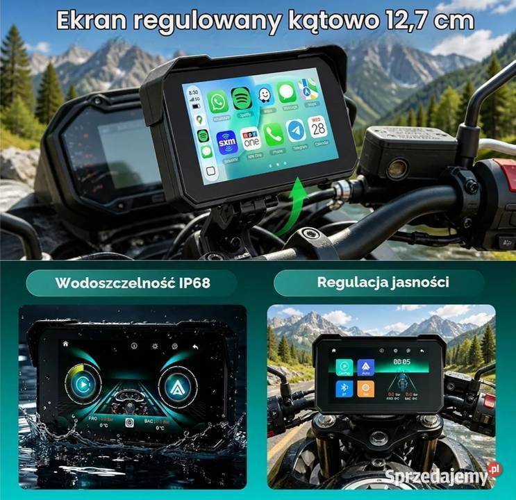 Uniwersalny bezprzewodowy ekran motocyklowy