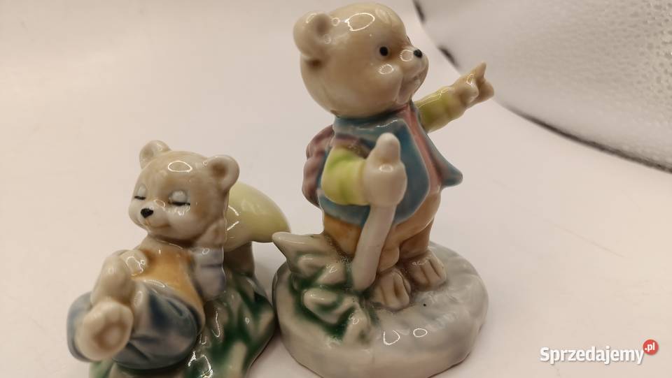 Figurka ozdoba dwa misie słodka malatura Zamość