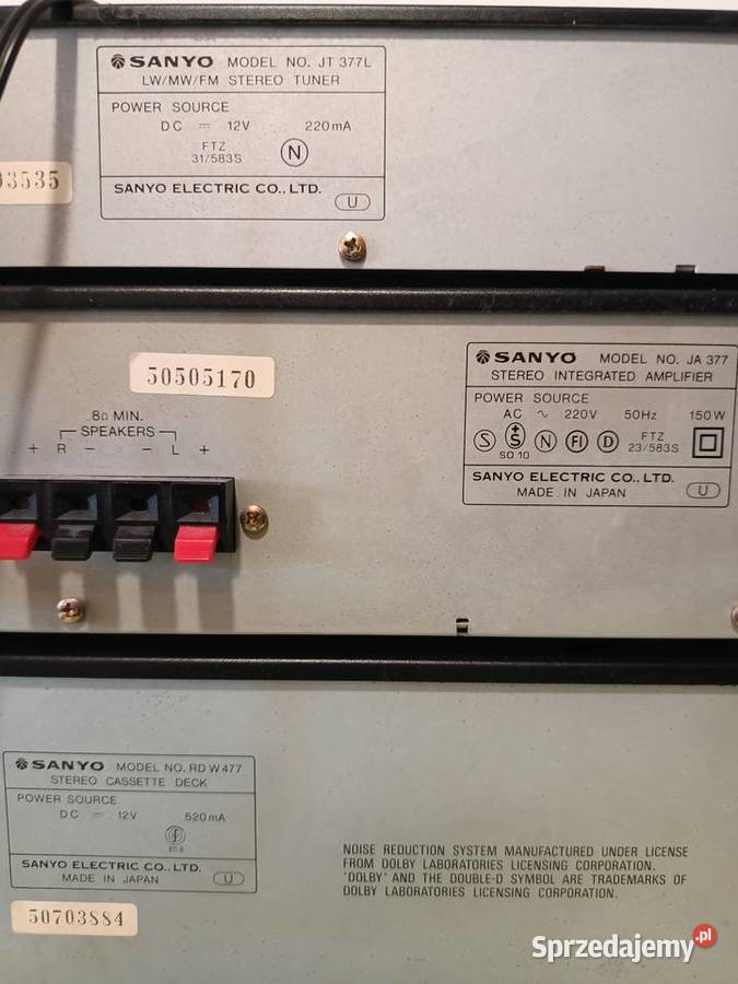 Zestaw Vintage SANYO Gdynia